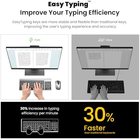 cimetech Wireless Keyboard and Mouse Combo - Grey Black