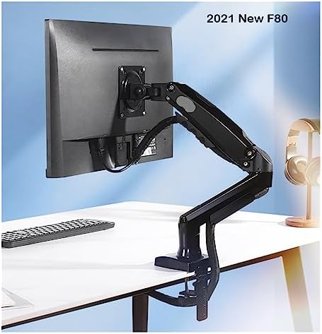 F80 Gas Spring 17-30 Inch Desktop LED LCD Monitor Mount Holder Arm Ergonomic Gas Strut Flexi Mount Load 2~9kgs (No USB)
