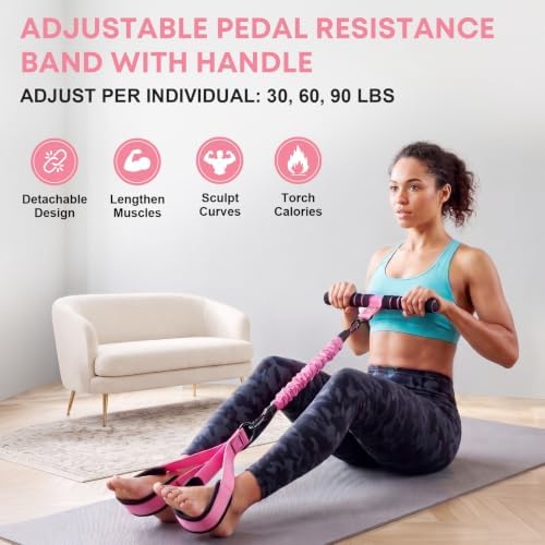 Multifunctional Foot Pedal Resistance Band Set 30-90LB