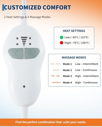 Garvee Wearable Vibrating Heating Pad for Neck Shoulders Back Pain Relief