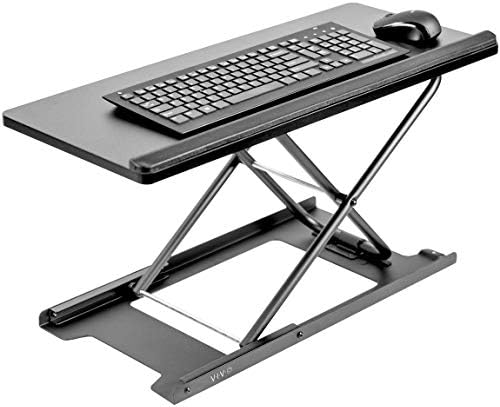 VIVO Black 27 in Single Top Keyboard and Mouse Riser, DESK-V000P