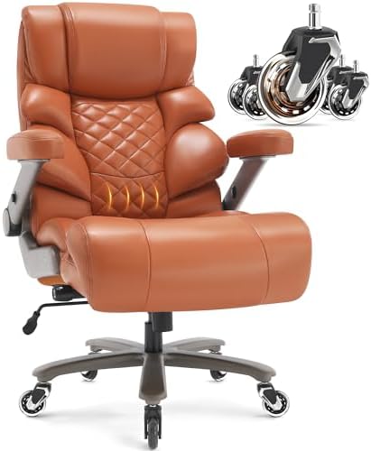 VUZI 700lbs Big and Tall Office Chair, Large Executive Leather Desk Chair