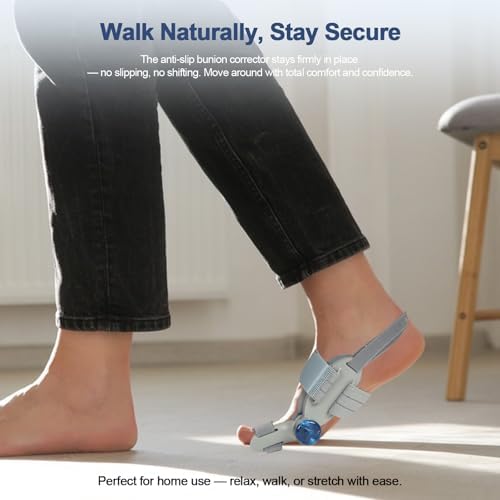 Bunion Corrector for Women Men Big Toe,Adjustable Knob Bunion Corrector for Bunions Relief,Bunioning Fix with Bunioned Silicone Pad,Suitable for Left and Right Feet(2PCS)