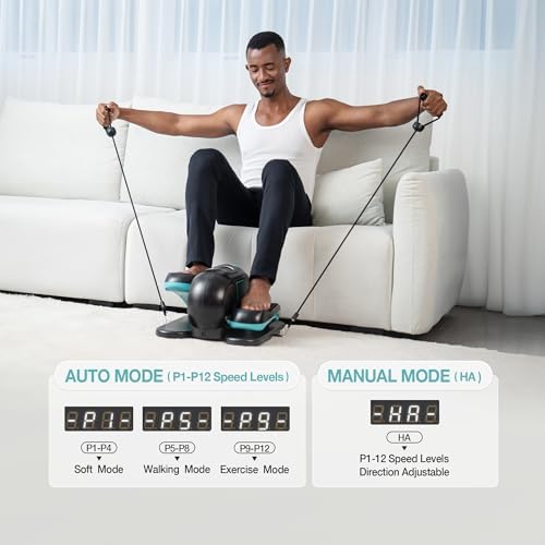 Under Desk Elliptical Exerciser Machine for Senior, Quiet for Home & Office