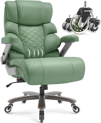 VUZI 700lbs Big and Tall Office Chair, Large Executive Leather Desk Chair