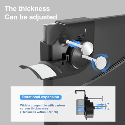 Headphone Holder for Screen (black)