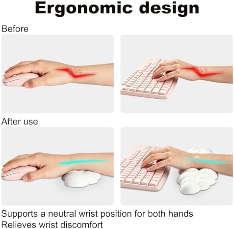 Cloud Wrist Rest for Computer Keyboard,Mouse Wrist Rest,Keyboard Wrist Rest