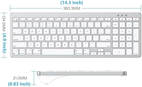 OMOTON USB-A & Type-C Dual Interface Wired Keyboard for Mac, Numeric Keypad