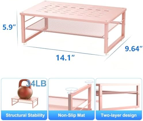 gianotter 2-Tier Metal Monitor Stand Riser
