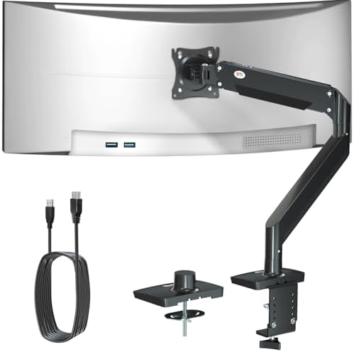 Ultrawide Monitor Arm for 22-43 Inch Monitors, Holds 33 lbs