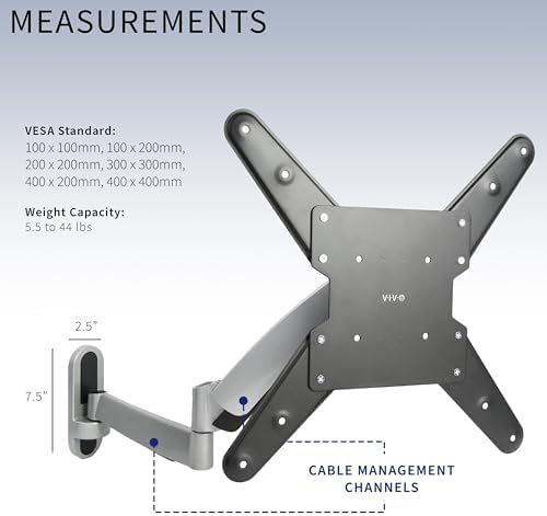 VIVO Silver TV Wall Mount for 26-55 in Screens, MOUNT-VW04G
