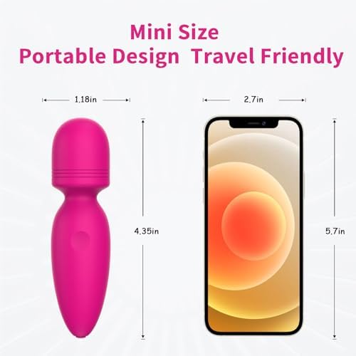 Apowand Mini Massager, Handheld Massager with 10 Quiet Vibration Modes