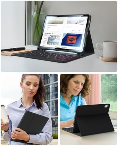 for iPad 11th(A16,2025) Case with Keyboard New iPad 10th Gen 2022