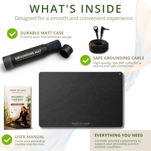 Grounding Mat for Bed & Feet, Conductive Earthing Pad for Home