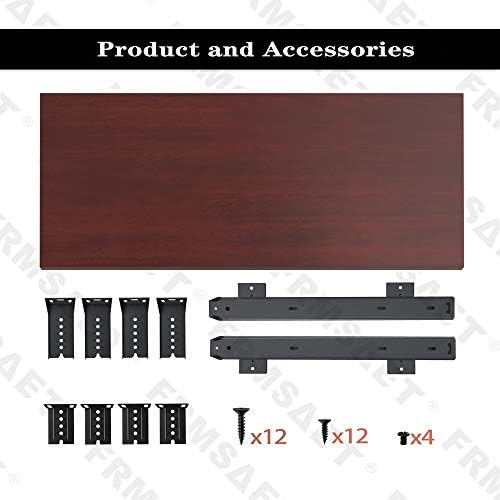 FRMSAET Under Desk 20/24/30 inch Keyboard Drawer Platform (30 in, Mahogany)