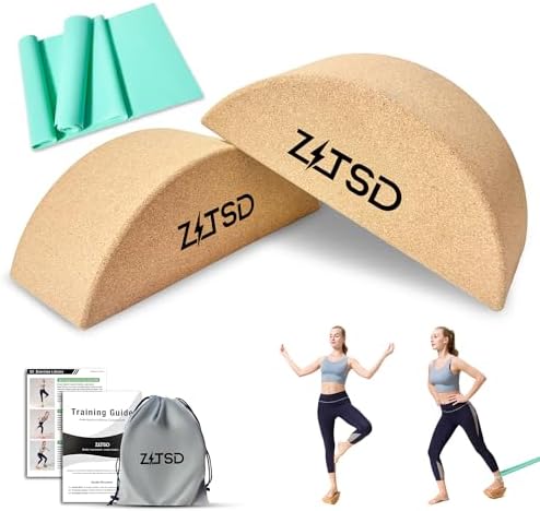 Cork Yoga Blocks, Cork Yoga Blocks 2 Pack with bands