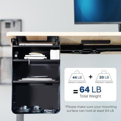 VIVO Black Under Desk Storage Cabinet, DESK-SC01