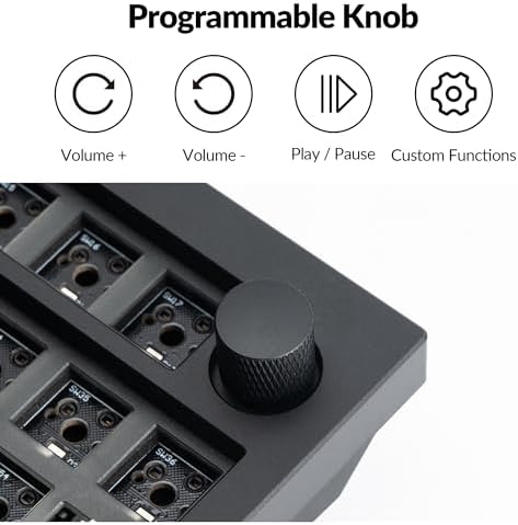 Keychron Q8 Wired Custom Mechanical Keyboard with Knob, 65% Alice Layout QMK/VIA Programmable, Hot-swappable Gateron G Pro Red Switch, Double Gasket Compatible with Mac Windows Linux (Black)