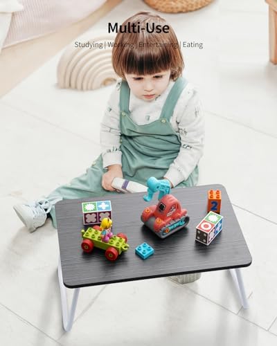 FISYOD Foldable Lap Desk, Laptop Bed Desk, Portable Bed Table, Laptop Stand for Bed & Couch, Lightweight & Mini - Black