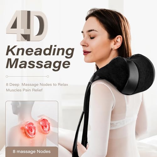 Blue Elf Shiatsu Neck,Back&Shoulder Massager with Heat,Women Men Gifts
