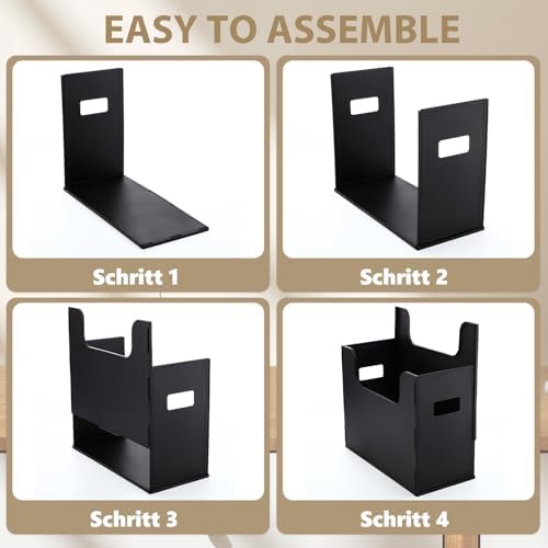 6 Pcs Portable Desktop File, Filing Organizer, Black
