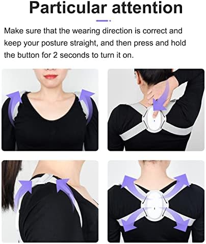 Smart Posture Corrector, Upper Back Brace with Vibration Intelligent Posture Reminder, Posture Trainer for Women/Kids/Men, Prevent Humpback, Help to Keep Right Posture to Develop a Good Habit (Gray)