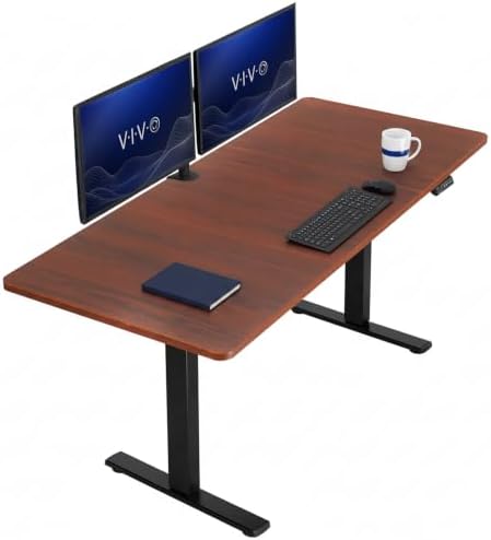 VIVO Dark Walnut 71 x 30 in Standing Desk, DESK-KIT-1B7D