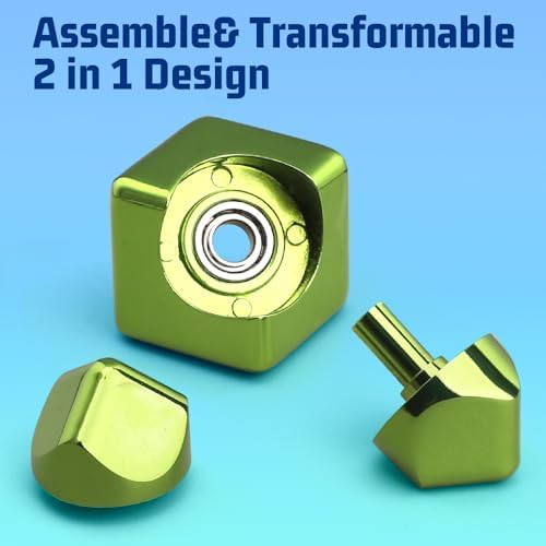 Dilabnba Fidget Spinner Cube Toy for Boys 3-12 Kids Adults, Fidget Block Figner Spinner Focus 2 in 1 Spinning, Mini Easter Basket Stuff Desk Relaxing EDC Toy (Green)