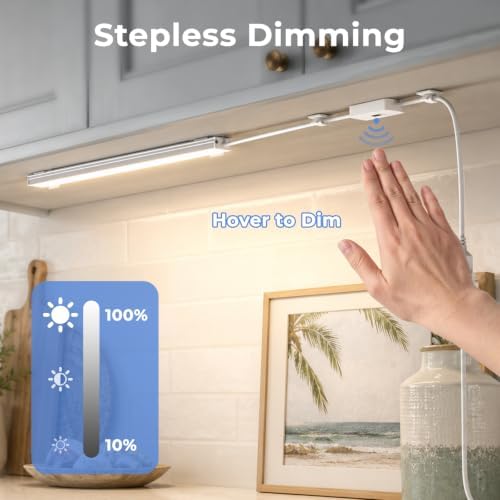 ASOKO 12Inch Hand Wave Activated Under Cabinet Lights-4500K Daylight White