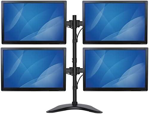 StarTech Quad Monitor Stand 13in to 27in, Articulating, Black (ARMBARQUAD)