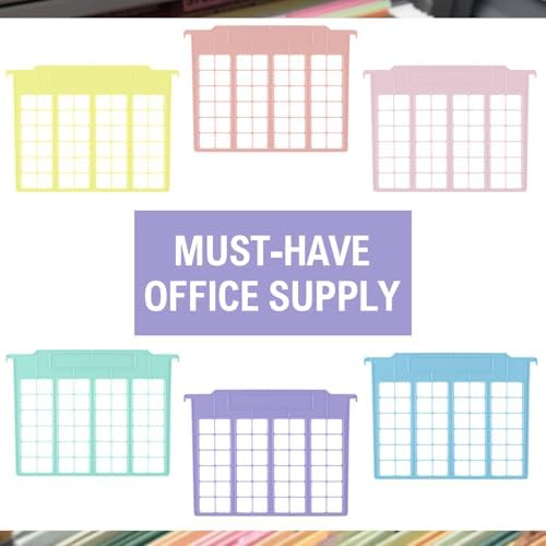 Watersay 12 Pack File Cabinet Dividers 11 x 6 in, Pastel Color