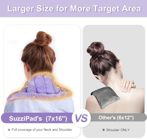 SuzziPad Microwave Heating Pad for Muscle Soreness Fatigue, 7"X16", Purple
