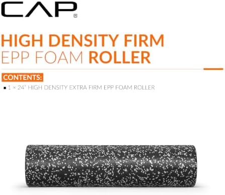 CAP 24-Inch Firm High-Density Foam Roller, Exercise & Recovery Massage, Speckled