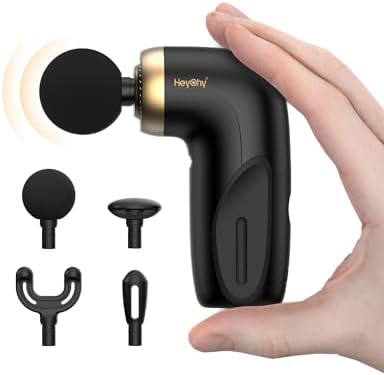 HEYCHY A1 Mini Massage Gun, Portable Deep Tissue Massager, Black