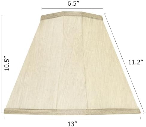 GO&SO Bell Lamp Shades Set of 2,6.5" x 13" x 10.5",Gold Fabric Lampshade