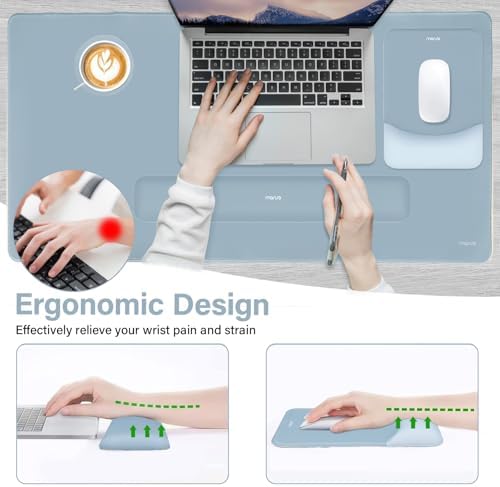 MOSISO Keyboard Mouse Pad Set, Large Gaming Mouse Pad&Keyboard Wrist Rest