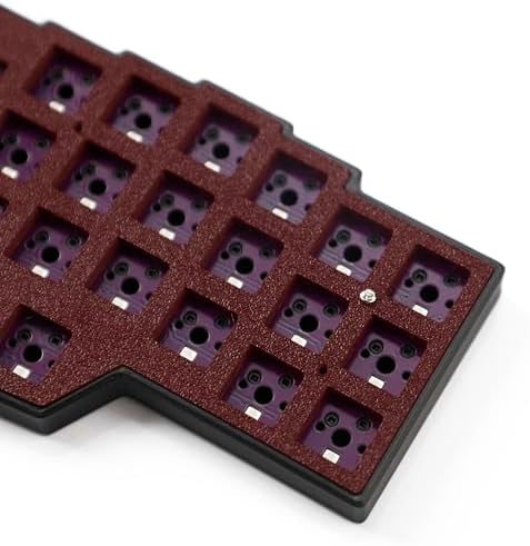 YMDK Corne V4.1 46 Keys Split Keyboard Ergonomic Hotswappable 40% Layout 3D PLA RGB QMK Vial All Key Programmable Mini Independent Gaming Keyboard Kit (Wired Red Black Split 46)