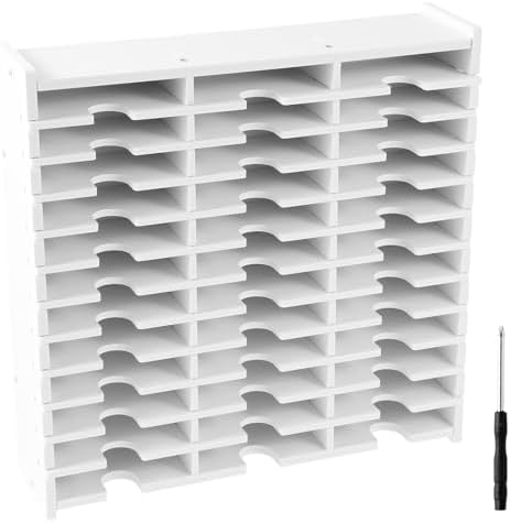 36 Slots Ink Pad Printing Storage Box, Large Capacity Ink Pad Holder for Stamp Up or Ranger Ink Pads Painting Tray Rack for Crafts Supply