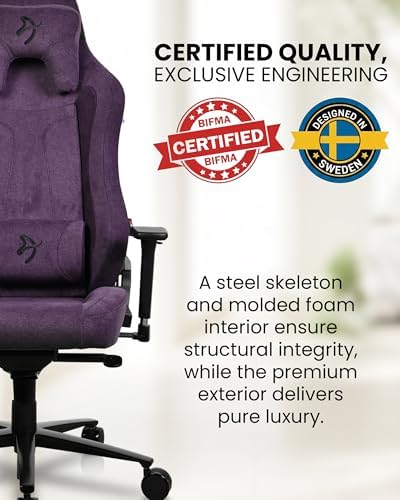 Arozzi Vernazza Gaming Chair Soft Fabric Purple