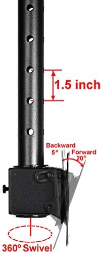 VideoSecu ML405B2 LCD LED UHD Monitor TV Ceiling Mount for Most 19 22 23 24 26 27 28 29 32 39 42 Flat Panel Display with VESA100x100, 75x75, Fit Flat and vaulted Ceiling M0B
