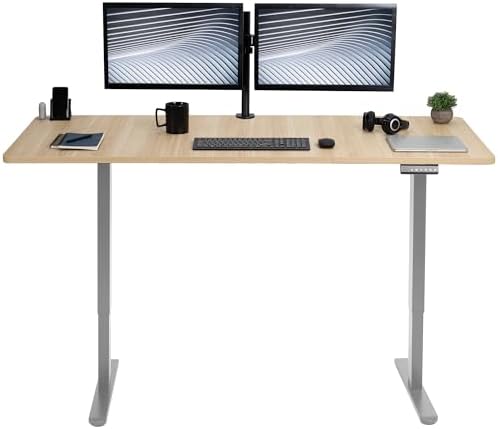 VIVO Light Wood 71 x 30 in Standing Desk, DESK-KIT-E2G7C
