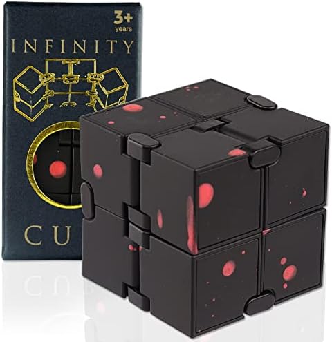 Fidget Cube for Kids & Adults, Built-in Metal Never Ending Infinity Cube