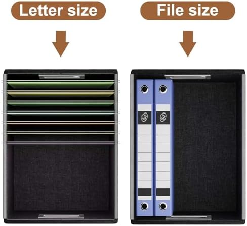 File Organizer Box with Lids, Collapsible File Folder Organizer