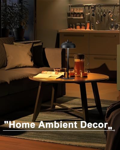 Cordless Table Lamps, Rechargeable LED Touch Lamp, Black, 4 Pack