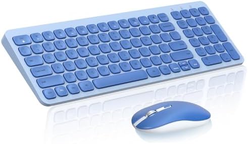 cimetech Wireless Keyboard and Mouse Combo - Blue