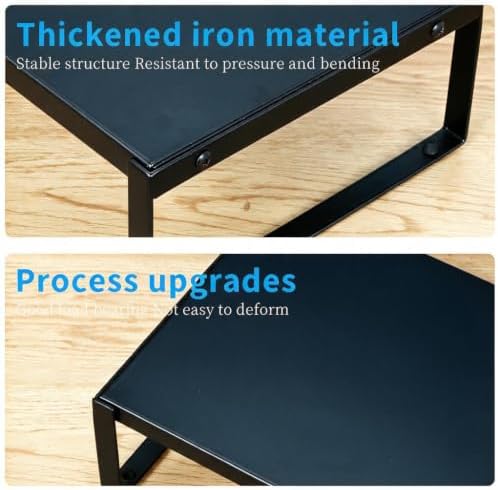 Adjustable Computer Monitor Stand, Metal Laptop Riser for Desk, Desk Shelf