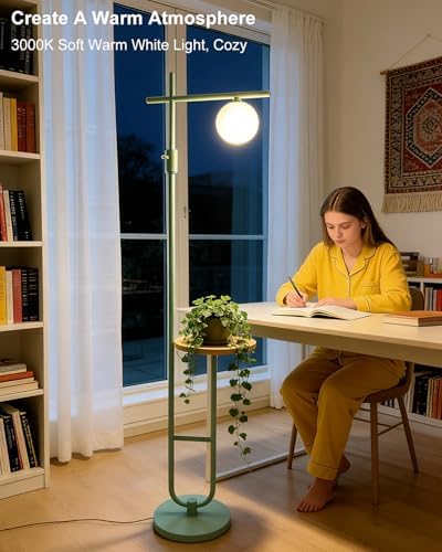 Lightdot Floor Lamps with Table, 66IN Dimmable Modern Standing Tall Lamp