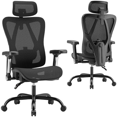 Ergonomic Office Chair, Full Mesh Desk Chair with 5D Armrests
