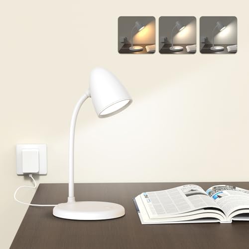 LED Desk Lamp for Home Office,Dimmable Table Lamp 3 Light Colors