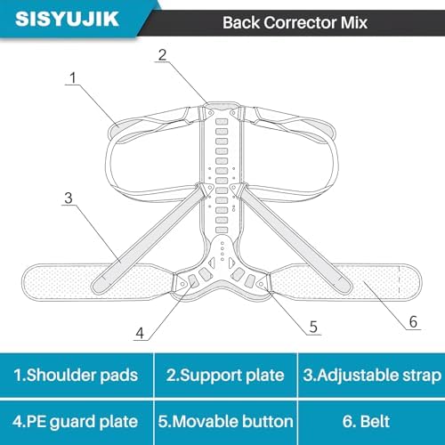 Posture Corrector Back Brace for Men & Women, Adjustable Spinal Support